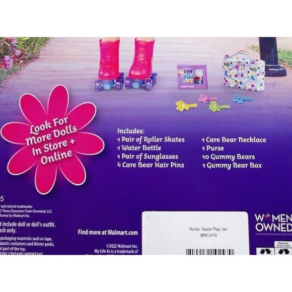 My Life As Care Bears Roller Skate Playset For 18 in Dolls 20 Pieces - Picture 7 of 7
